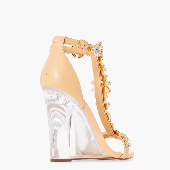 •Constance• Crystal Embellished Wedge Sandal - Picture 3 of 6